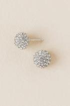 Francesca's Reni Pav Dome Stud Earring In Silver - Silver