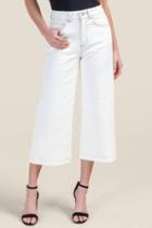 Harper Heritage Contrast Stitch Cropped Jeans - Ivory