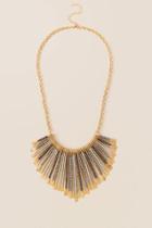 Francesca's Renata Thread Wrapped Statement In Hematite - Mixed Plating