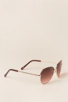 Francesca's Ophelia New Classics Sunglasses - Brown