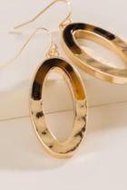 Francesca's Finley Oval Earrings - Amber