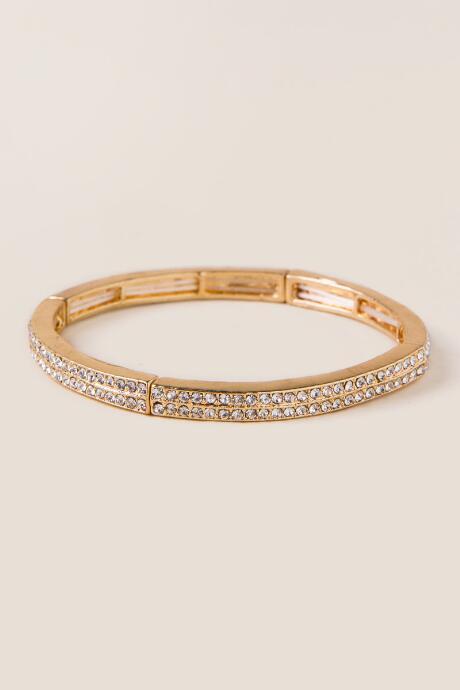 Francesca's Brielle Stretch Bracelet - Crystal