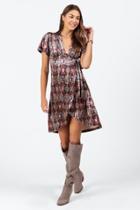 Francesca's Cambrie Medallion Velvet Dress - Multi