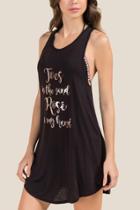 Francesca Inchess Eddie Toes In Sand Rose In Hand Tank Cover-up - Black