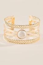 Francesca's Gabbie Howlite Stone Cuff - Ivory
