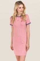 Alya Garin Ringer Crew Neck Dress - Rose