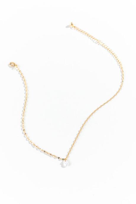 Francesca's Nellie Sparkle Chain Necklace - White