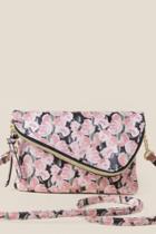 Francesca's Teagan Mini Angled Floral Crossbody - Pink