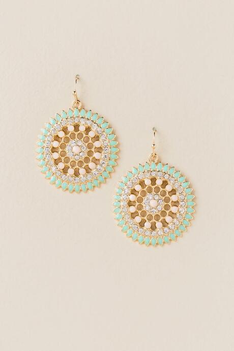Francesca's Alessandra Circle Drop Earring - Multi