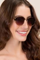 Francesca's Katelyn Rounded Wayfarer Sunglasses - Tortoise