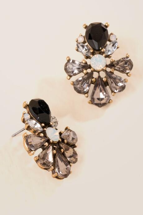 Francesca's Marquesa Statement Stud Earring In Black - Black