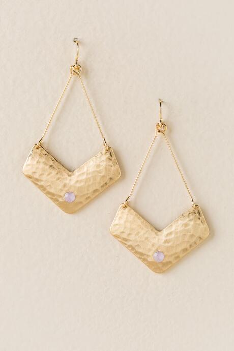 Francesca's Emerson Arrow Drop Earring - Gold