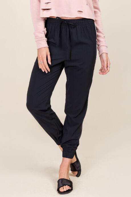 Mi Ami Brisa Side Striped Jogger - Black