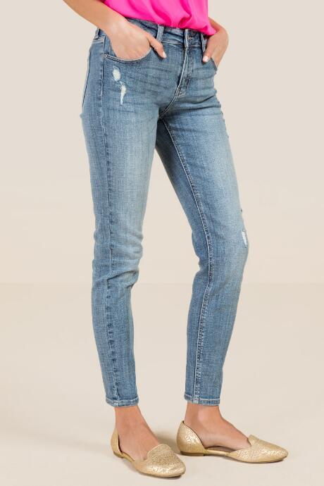 Francesca Inchess Lois Mid Rise Destructed Jeans - Lite