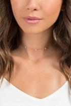 Francesca Inchess Vienna Delicate Choker Necklace - Rose/gold