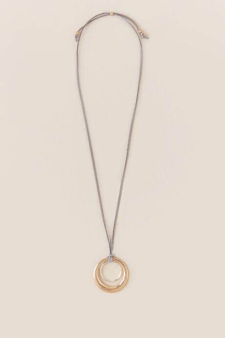 Francesca's Ainsley Adjustable Suede Pendant - Mixed Plating