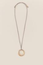 Francesca's Ainsley Adjustable Suede Pendant - Mixed Plating