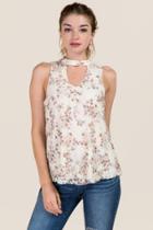 Blue Rain Baylee Floral Lace Gigi Tank - Ivory