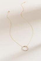 Francesca's Daya Open Circle Pendant Necklace - Gold