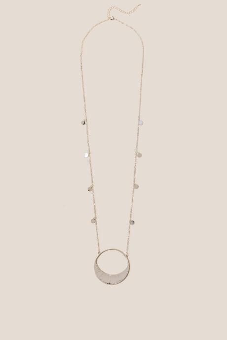 Francesca's Sheridan Open Circle Pendant Necklace - Silver