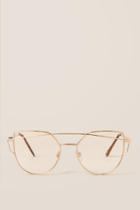 Francesca's Brielle Wired Frame Sunglasses - Gold