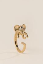 Francesca's Eddie The Elephant Wrap Ring - Gold