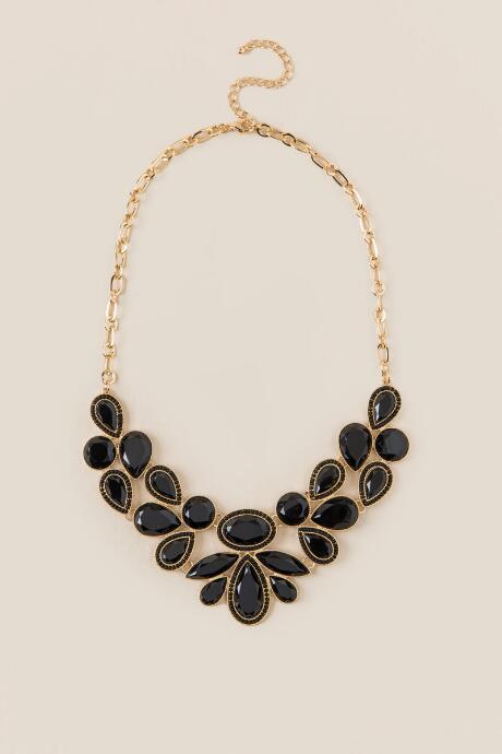 Francesca Inchess Eva Statement Necklace In Black - Black
