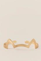 Francesca's Cat Ear Brushed Cuff - Gold
