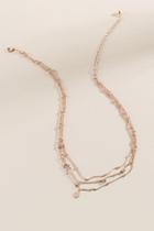 Francesca's Shonda Cubic Zirconia Necklace - Rose/gold