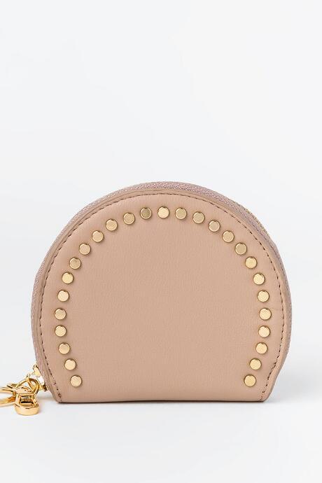 Francesca's Payton Studded Coin Pouch - Sand