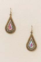 Francesca's Verma Teardrop Earring In Metallic - Iridescent