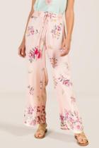 Francesca's Emerie Smocked Waist Palazzo Pants - Pink