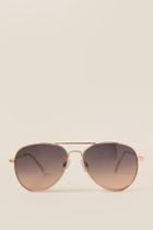 Francesca's Dayna Ombr Aviator Sunglasses - Rose/gold