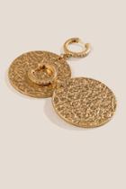 Francesca's Kelli Hammered Coin Circle Earrings - Gold
