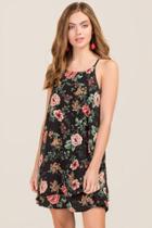 Blue Rain Jacqueline Floral Shift Dress - Black