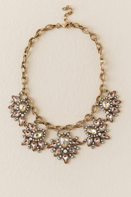 Francesca Inchess Ophelia Statement Necklace - Crisp Champagne