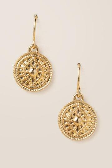 Francesca's Mikki Coin Drop Earring - Gold