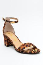 Unisa Rewni Ankle Strap Block Heel - Leopard