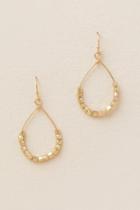 Francesca's Sarani Bead Teardrop Earring - Gold