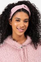 Francesca's Kara Solid Fuzzy Headwrap - Mauve