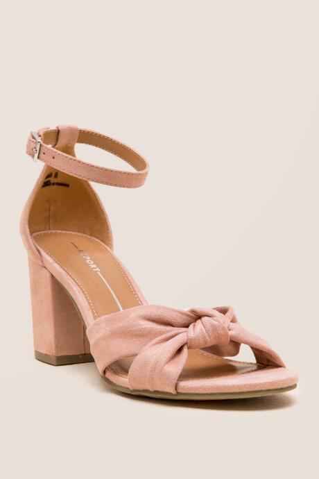 Francesca Inchess Report Pearl Low Block Heel - Blush
