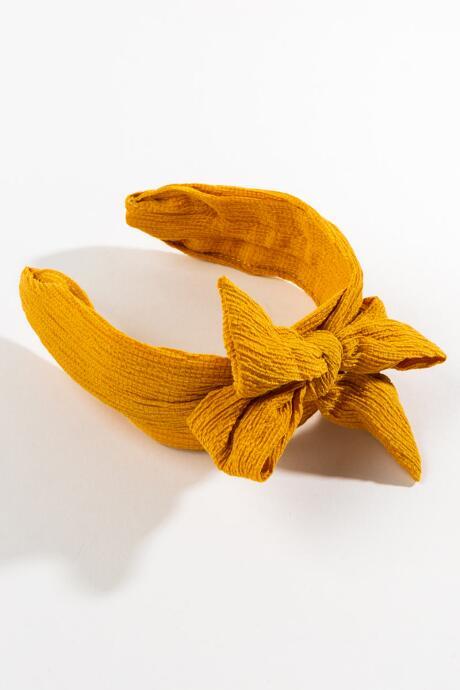 Francesca's Kelly Bow Headband - Marigold