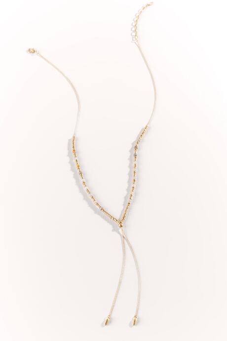Francesca's Kayla Y Necklace - Tan