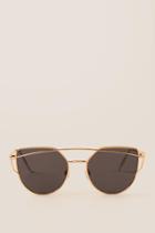 Francescas Chiara Wire Frame Sunglasses - Gold