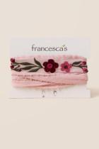 Francesca's Sammie Floral Skinny Necktie Scarf - Blush