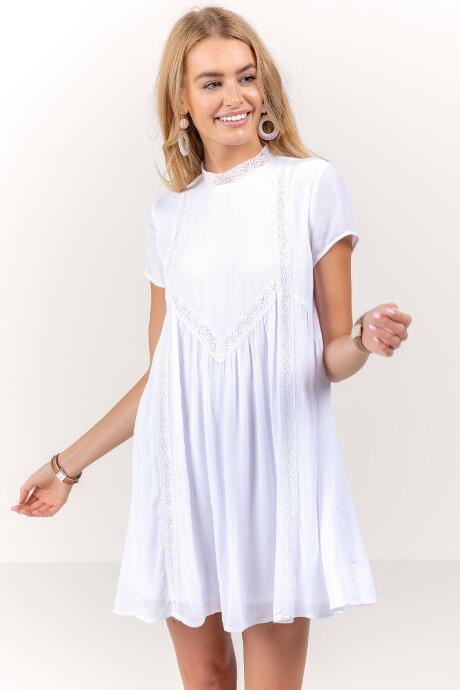Francesca's Delane Shift Dress - White