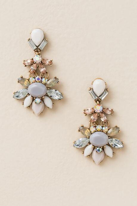 Francesca's Paola Stone Chandelier Earring - Multi