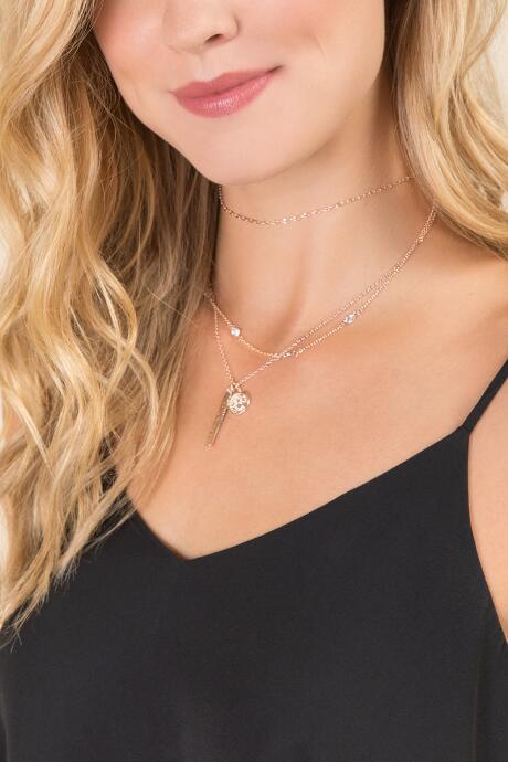 Francesca Inchess Kensington Delicate Layered Necklace - Mixed Plating