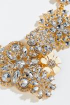 Francesca's Aniya Flower Cluster Statement Necklace - Crystal
