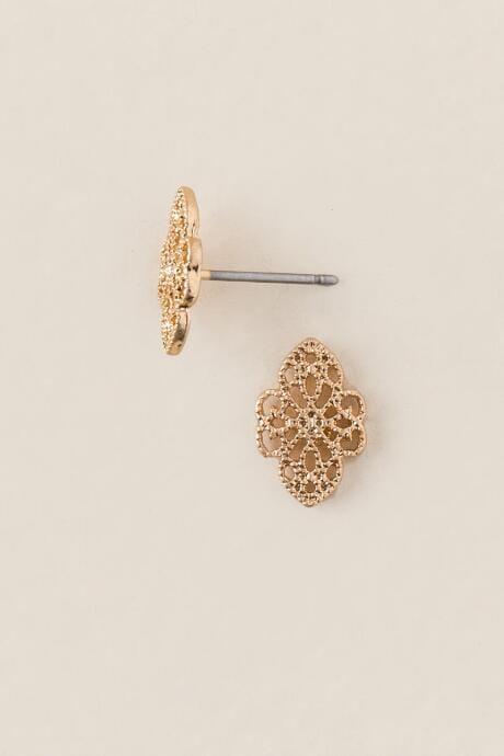 Francesca's Tamara Filigree Stud Earring - Gold